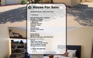3 Bedroom House For Sale in Windhoek North